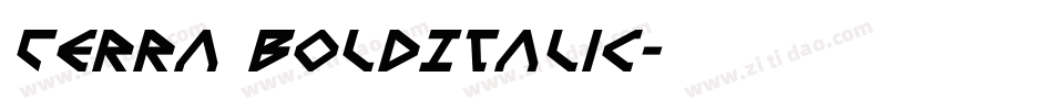 Terra BoldItalic字体转换
